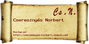 Cseresznyés Norbert névjegykártya
