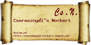 Cseresznyés Norbert névjegykártya