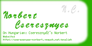 norbert cseresznyes business card